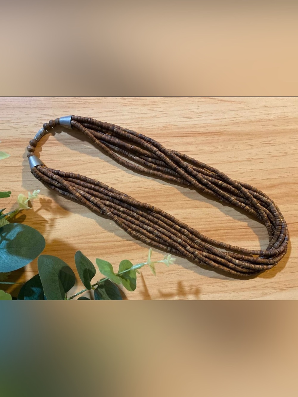 Multi-Strand Brown Necklace